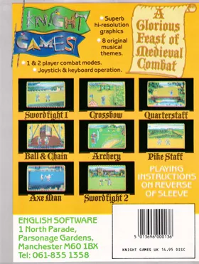Knight Games (UK) (1986) (Trainer) box cover back